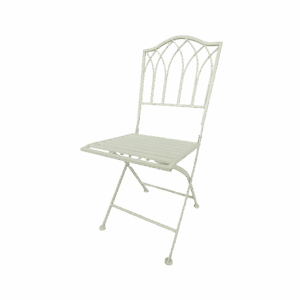 WHITE GARDEN IRON CHAIR
