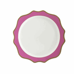 MARCADOR CERÂMICA BRANCO, ROSA E DOURADO