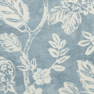 TOALHA QUADRADA ALCACHOFRAS BRANCAS FUNDO AZUL