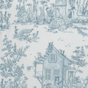 TOALHA QUADRADA TOILE JOUY AZUL CLARO