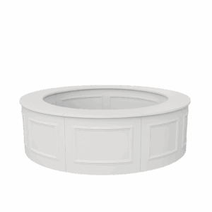 ELEGANT ROUND WHITE BAR 360º