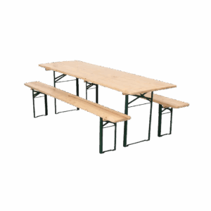 MESA RUSTICA + 2 BANCOS