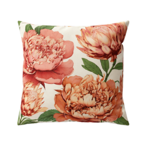 ALMOFADA QUADRADA PADRÃO FLORES GRANDES