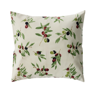 ALMOFADA QUADRADA PADRÃO AZEITONAS
