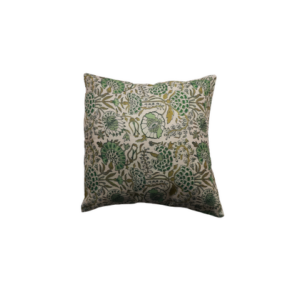 ALMOFADA QUADRADA FLORAL FUNDO BEGE