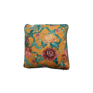 ALMOFADA QUADRADA CHITA COM DEBRUM VERDE