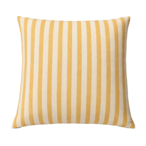YELLOW AND OFF-WHITE STRIPES SQUARE CUSHION
