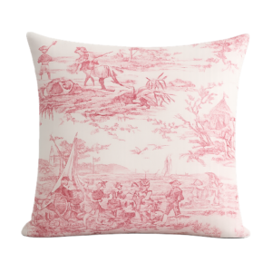 PINK TOILE JOUY CUSHION