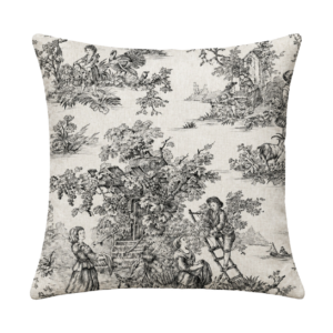 BLACK TOILE JOUY CUSHION
