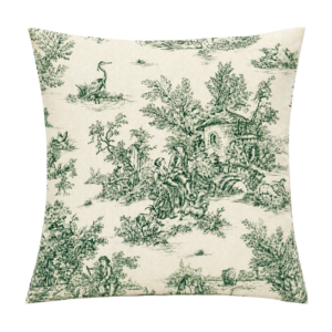 GREEN TOILE JOUY CUSHION