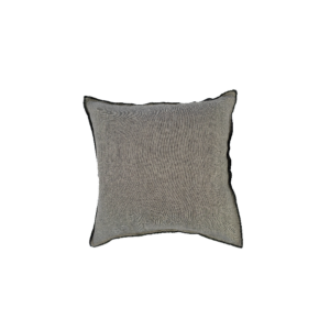 GREY SQUARE CUSHION WITH BLACK TRIM