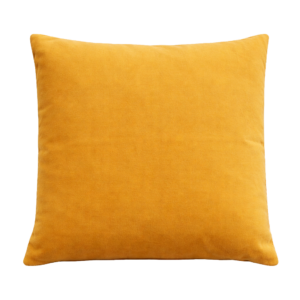 TOASTED YELLOW VELVET SQUARE CUSHION