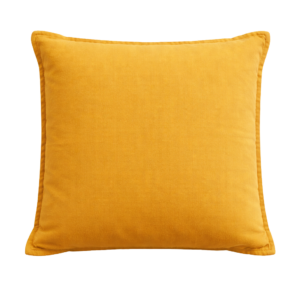 YELLOW VELVET SQUARE CUSHION