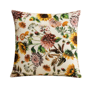 SUNFLOWER PATTERN SQUARE CUSHION