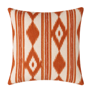 ORANGE IKAT SQUARE CUSHION