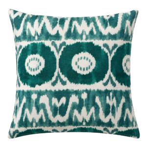 ALMOFADA QUADRADA IKAT AZUL TURQUEZA