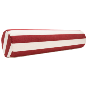 RED AND WHITE STRIPED BOLSTER CUSHION
