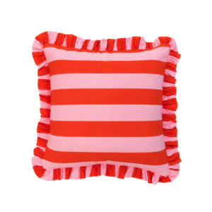 RED AND PINK STRIPES CUSHION