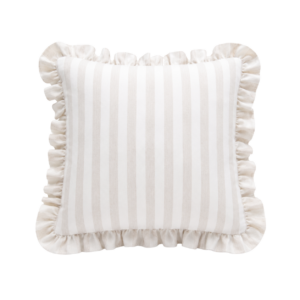 RECTANGULAR CUSHIO WITH OFF-WHITE AND WHITE STRIPES