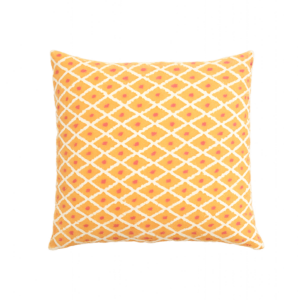 YELLOW GEOMETRIC PATTERN SQUARE CUSHION