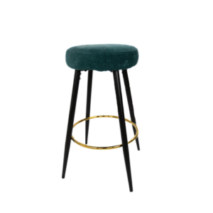 GREEN VELVET HIGH STOOL