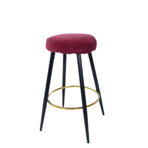 RED VELVET HIGH STOOL