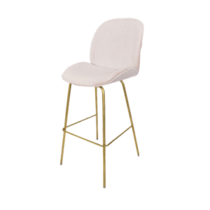 GOLD AND PINK VELVET HIGH CHAIR