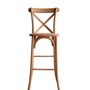 NATURAL WOOD CROSSBACK BENCH