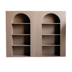 PAREDE CASTANHA COM NICHOS