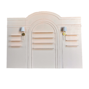 PAREDE ROSA PASTEL COM CANDEEIROS