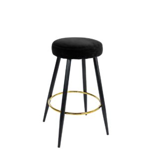 BLACK VELVET HIGH STOOL COVER