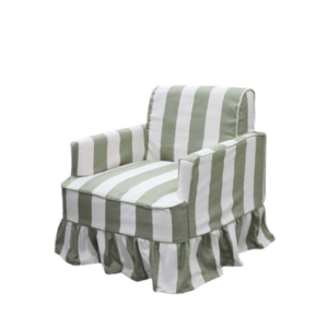 CADEIRÃO RISCAS VERDES E CRU