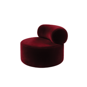 BORDEAUX VELVET MODERN ARMCHAIR