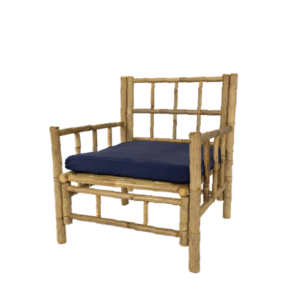 BAMBOO ARMCHAIR - DARK BLUE 2