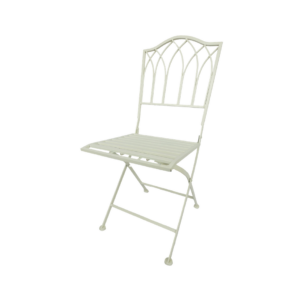 WHITE GARDEN IRON CHAIR