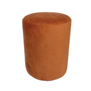 ORANGE VELVET POUF