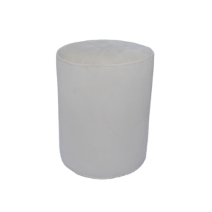BEIGE VELVET POUF