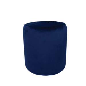 DARK BLUE VELVET POUF