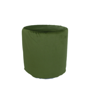 GREEN VELVET POUF