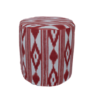 RED IKAT POUF