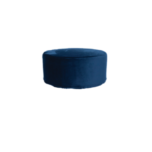 DARK BLUE VELVET POUF