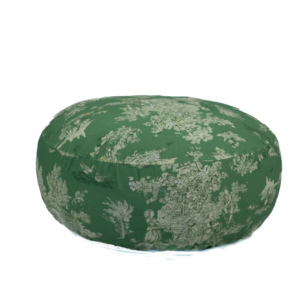 TOILE JOUY GREEN - COVER FOR BLUE CROCHET POUF