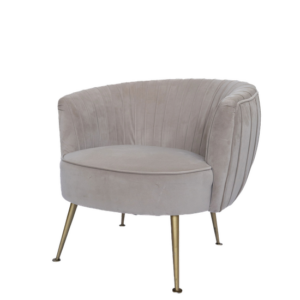 CADEIRÃO VELUDO BEGE