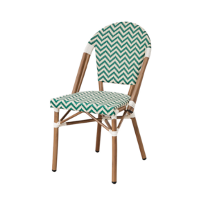 GREEN AND WHITE ARMCHAIR
