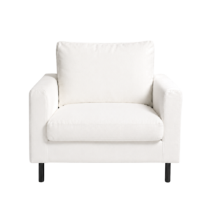 GREEN AND ECRU STRIPED ARMCHAIR