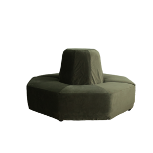 CAPA SOFÁ REDONDO VERDE VELUDO