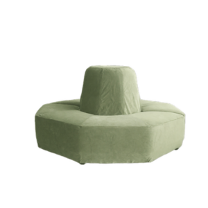 CAPA SOFÁ REDONDO VERDE CLARO VELUDO