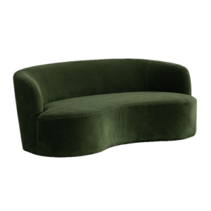 CAPA SOFÁ MODERNO VELUDO VERDE ESCURO