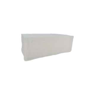BEIGE LINEN RECTANGULAR SOMMIER
