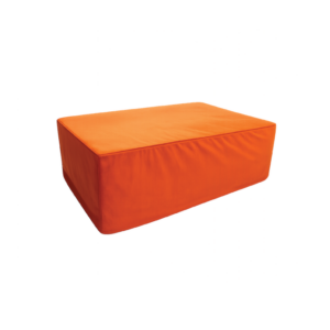 ORANGE VELVET RECTANGULAR SOMMIER
